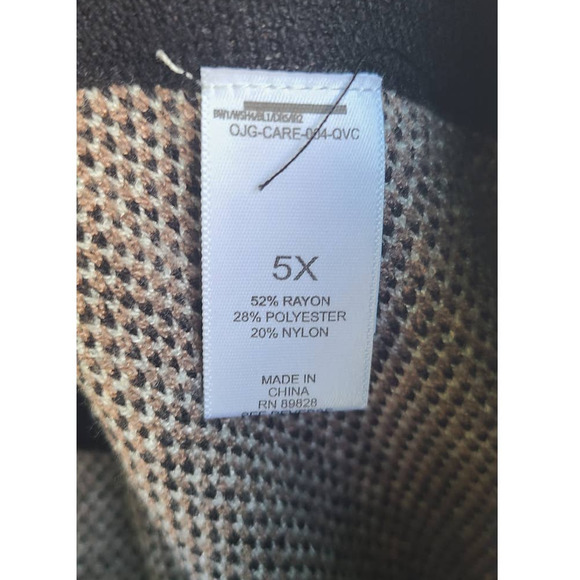 NWT LOGO Lori Goldstein Leopard Print Wide Leg Pants Size 5X / 5XL - Picture 5 of 6